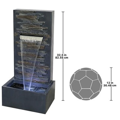 Design Toscano Modern Cascading Waterfall Wall Fountain 2 Design Toscano Modern Cascading Waterfall Wall Fountain - Image 2