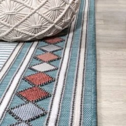 JONATHAN Y Sebastian High-Low Modern Diamond Border Classic Indoor/Outdoor Area Rug 15 JONATHAN Y Sebastian High-Low Modern Diamond Border Classic Indoor/Outdoor Area Rug -Northlight Shop GUEST e1086403 3b36 4780 82e3 883ce01e6fc1