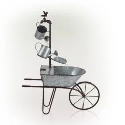 36" Metal Watering Can Wheelbarrow Fountain - Alpine Corporation 11 36" Metal Watering Can Wheelbarrow Fountain - Alpine Corporation -Northlight Shop GUEST e3a02f6d ac29 4b53 83ad c211d30a2963
