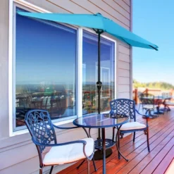 Nature Spring 9' Half-Round Patio Umbrella - Brilliant Blue -Northlight Shop GUEST e3ca15c5 470e 447e ba05 ec212698494a