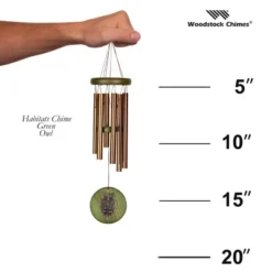 Woodstock Wind Chimes Signature Collection, Woodstock Habitats Chime, 17'' Green Owl Wind Chime HCGO -Northlight Shop GUEST e4fcf480 07a7 4023 a565 f86ccdbacaef
