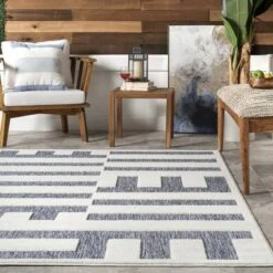 NuLOOM Neri Modern Bars Indoor/Outdoor Area Rug -Northlight Shop GUEST e5676b48 b9ca 4382 a0c8 3b59219117d3