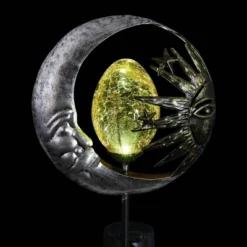 38" Metal Solar Sun And Moon Garden Stake - Exhart 22 38" Metal Solar Sun And Moon Garden Stake - Exhart -Northlight Shop GUEST e5c8b55f ac22 40ca a64b de9c1b3403af