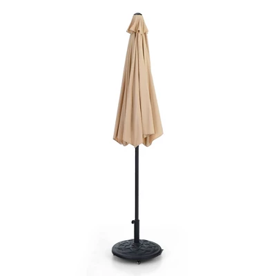 9' X 9' Outdoor Patio Market Umbrella With Push Button Tilt Crank - Captiva Designs 7 9' X 9' Outdoor Patio Market Umbrella With Push Button Tilt Crank - Captiva Designs - Image 7