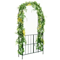 Costway Garden Arch Arbor Trellis With Gate 7.5 Ft Patio Archway Pergola For Wedding -Northlight Shop GUEST ead84ec3 630f 474d b5f2 55125a32a5da