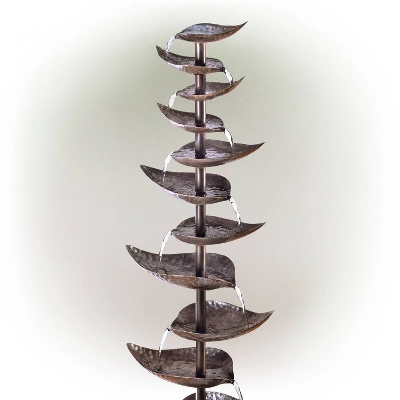 70" Metal Tiered Fountain Silver - Alpine Corporation 3 70" Metal Tiered Fountain Silver - Alpine Corporation - Image 3