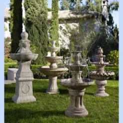 John Timberland Tuscan Garden Pedestal Rustic Bubbler Outdoor Floor Water Fountain 54" For Yard Garden Patio Home Deck Porch House Exterior Balcony -Northlight Shop GUEST ebdd8f1b d94c 44e6 b02d e9f639e23672