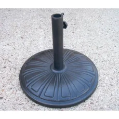 28lb Oakland Living Bronze And Black Round Cement Umbrella Stand