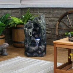 Sunnydaze Decor Sunnydaze 28"H Electric Glass Reinforced Concrete Cavern Of Mystery Outdoor Water Fountain With LED Light -Northlight Shop GUEST f03b6415 5e25 485f 916d 9fe7f45b25c6