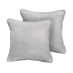 2pk Square Sunbrella Corded Indoor Outdoor Throw Pillows Gray -Northlight Shop GUEST f3037a82 2e33 48d5 8cd9 f8be484153d6
