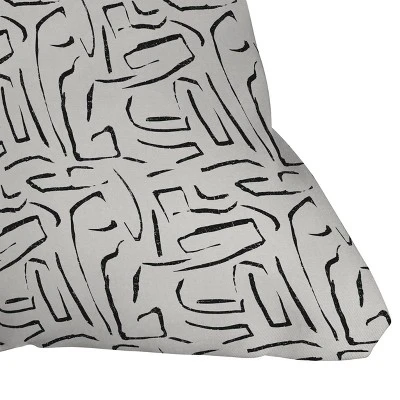 Holli Zollinger Outdoor Throw Pillow White/Black - Deny Designs 1 Holli Zollinger Outdoor Throw Pillow White/Black - Deny Designs