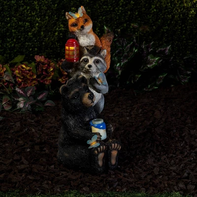 15" Polyresin Solar Nature Pals Statue With Butterflies And LED Lights - Alpine Corporation 8 15" Polyresin Solar Nature Pals Statue With Butterflies And LED Lights - Alpine Corporation - Image 8