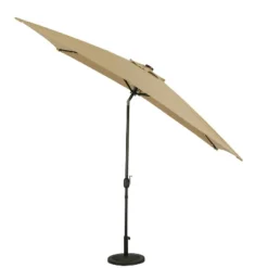 10' X 6.5' Rectangular Nassau Market Patio Umbrella With LED Bulb Lights Champagne - Island Umbrella -Northlight Shop GUEST f5ae67b0 0041 4153 b352 8387bfc87008