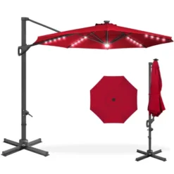 Best Choice Products 10ft 360-Degree Solar LED Cantilever Patio Umbrella, Outdoor Hanging Shade W/ Lights -Northlight Shop GUEST f5bd9e5b 5905 4c2b aec8 aaf092820c00