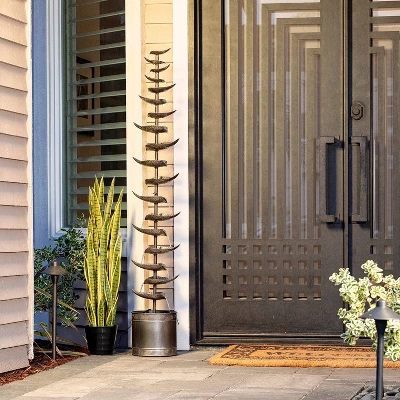 70" Metal Tiered Fountain Silver - Alpine Corporation 6 70" Metal Tiered Fountain Silver - Alpine Corporation - Image 6