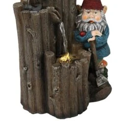 Sunnydaze Decor Sunnydaze 17"H Electric Polyresin Resting Gnome By Tiered Logs Outdoor Water Fountain With LED Light -Northlight Shop GUEST f6f29a1b e530 4e2b 94c0 6c97c28911e4