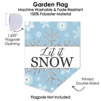 Big Dot Of Happiness Winter Wonderland - Outdoor Home Decorations - Double-Sided Snowflake Holiday Party Or Winter Wedding Garden Flag - 12 X 15.25 In 2 Big Dot Of Happiness Winter Wonderland - Outdoor Home Decorations - Double-Sided Snowflake Holiday Party Or Winter Wedding Garden Flag - 12 X 15.25 In - Image 2