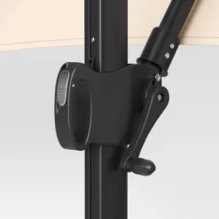 11'x11' Offset Patio Umbrella Tan - Black Pole - Threshold™ -Northlight Shop GUEST f79ac294 d06e 484d 889c 0886e604e724