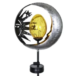 38" Metal Solar Sun And Moon Garden Stake - Exhart 20 38" Metal Solar Sun And Moon Garden Stake - Exhart -Northlight Shop GUEST f7a605b2 315f 41b1 a094 ec709813a212