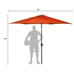 Costway 9FT Patio Umbrella Patio Market Steel Tilt W/ Crank Outdoor Yard Garden Orange -Northlight Shop GUEST fbb884e9 d77e 4864 b7fe ecda365e4118
