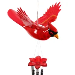 9.25" Plastic And Metal Solar Cardinal Fluttering Wings Wind Chime Red - Exhart 11 9.25" Plastic And Metal Solar Cardinal Fluttering Wings Wind Chime Red - Exhart -Northlight Shop GUEST fd98e5ab c9aa 48a7 891d 7afce3017ca2