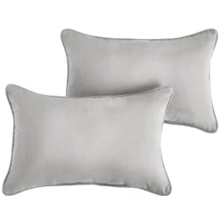 2pk Rectangle Sunbrella Corded Indoor Outdoor Throw Pillows Gray -Northlight Shop GUEST ff452b89 b2de 496d 9a8d 2be10017750e
