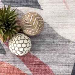 NulOOM Mayra Tropical Leaves Machine Washable Indoor/Outdoor Patio Area Rug -Northlight Shop GUEST ffbee3f5 4d36 4623 a7d7 61fd83c2eb10