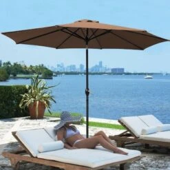 9' X 9' Outdoor Market Patio Umbrella With Push Button Tilt - Devoko -Northlight Shop GUEST fffbd98a af7c 44e6 bb10 34f7d7d79cf9